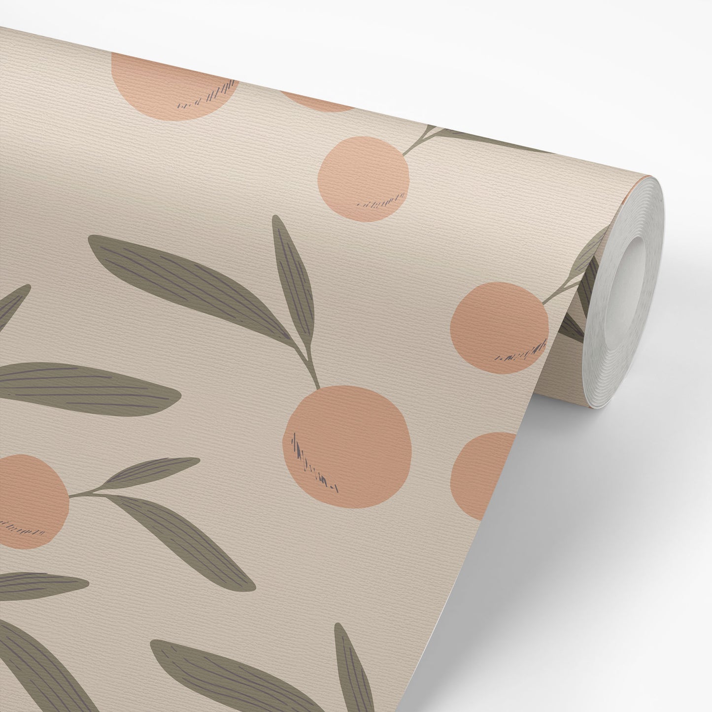 Sweet Clementines Wallpaper - Neutral