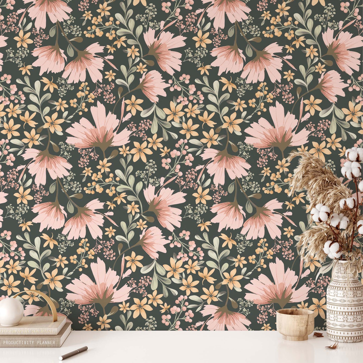 Pastel Garden Wallpaper - Dark
