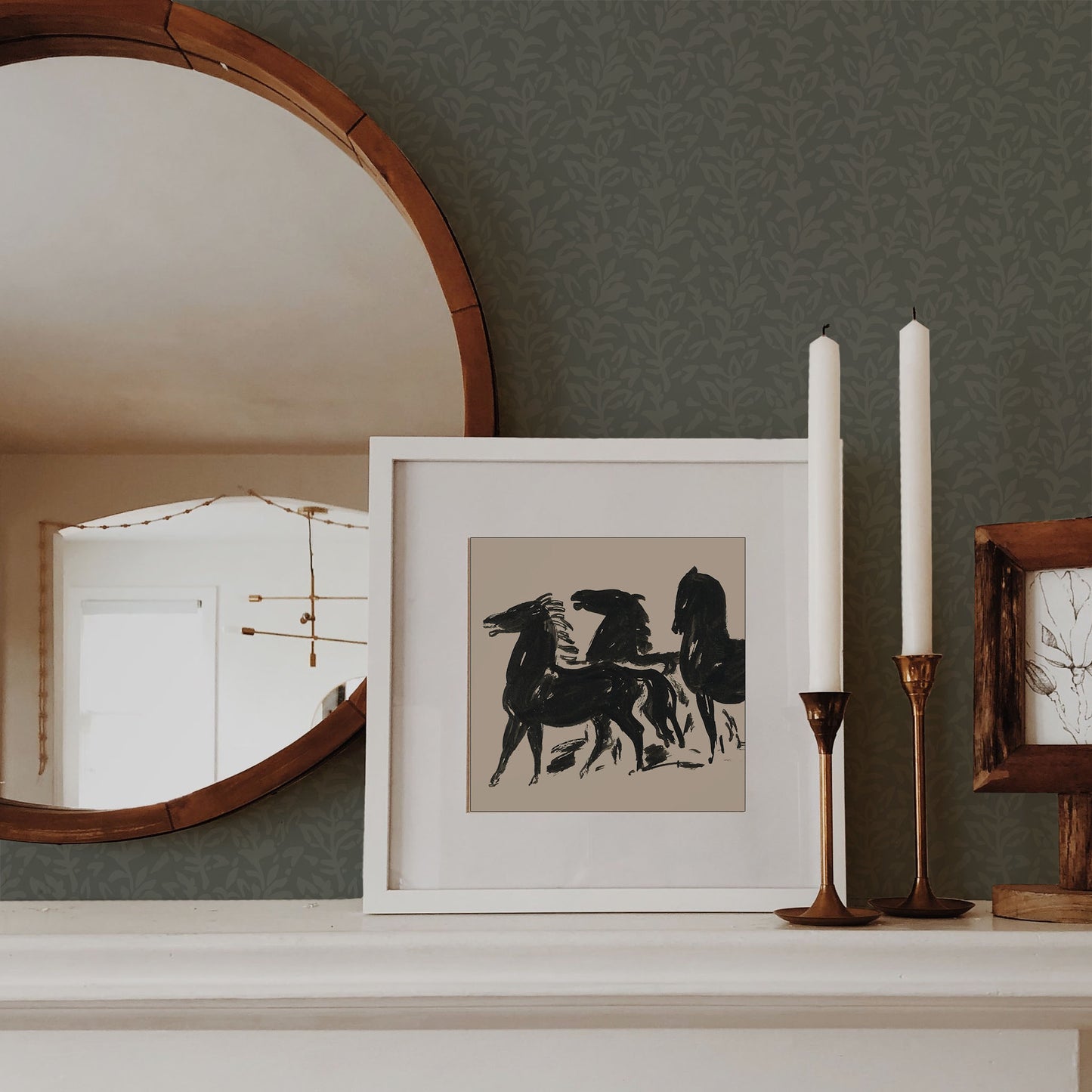 Transform your walls with the elegant and timeless Belmont Wallpaper shown in full size.