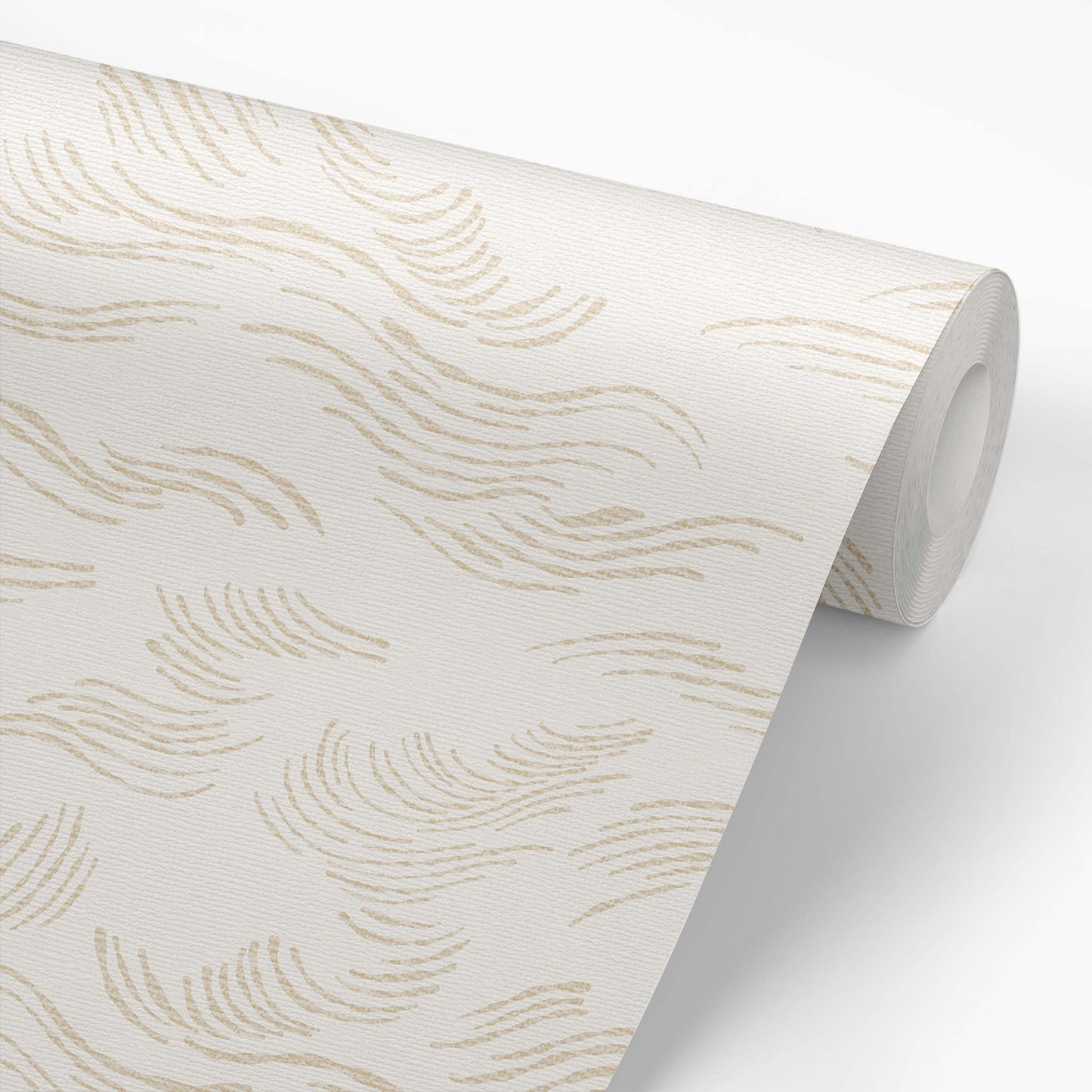 Beach Waves Wallpaper - Cream