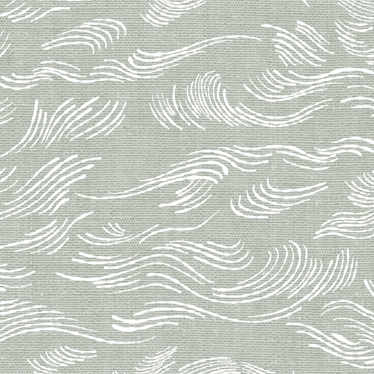 Beach Waves Wallpaper - Sage