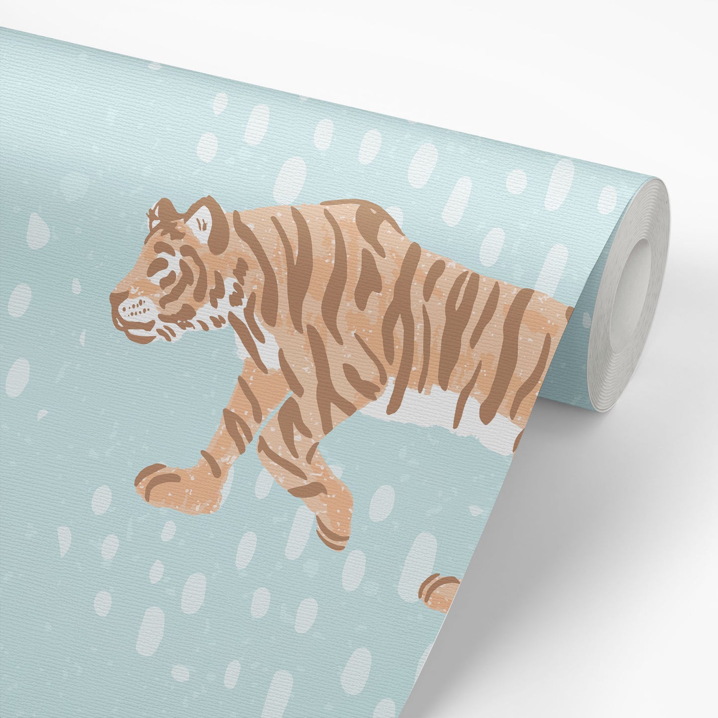 Wallpaper Roll of Tigers Meadow- Blue
