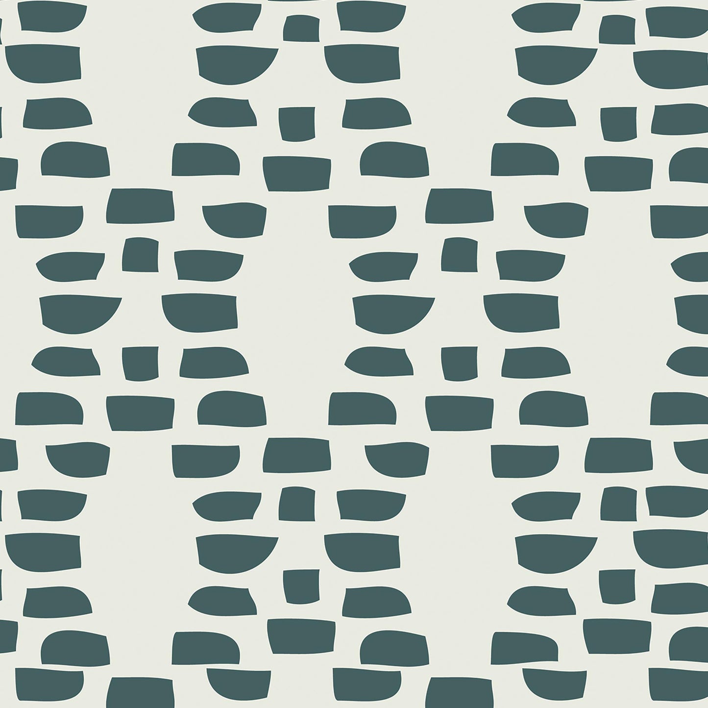 Closeup view of Incan Trellis Wallpaper in Green by artist Brenda Bird