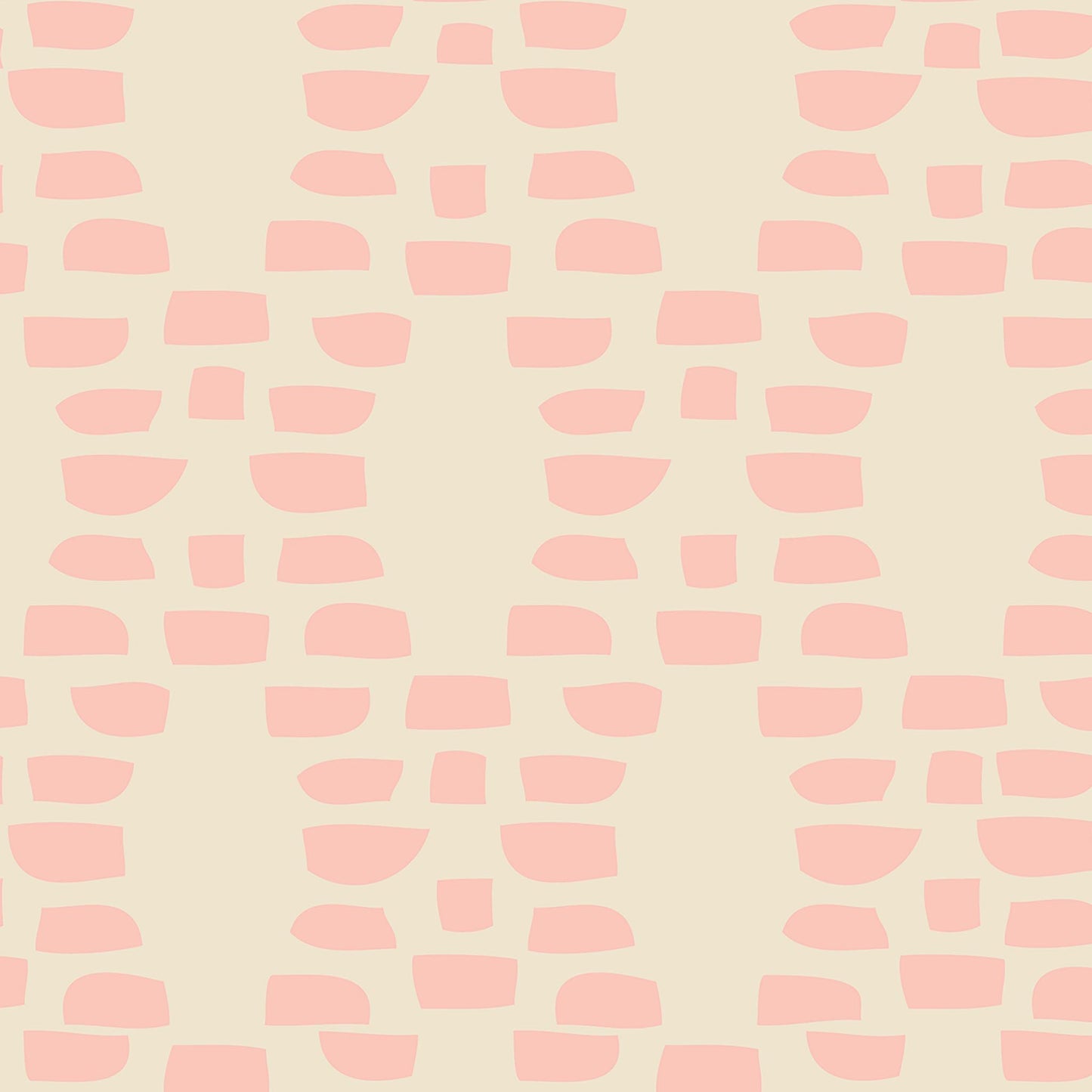 Closeup view of Incan Trellis Wallpaper in Pink by artist Brenda Bird