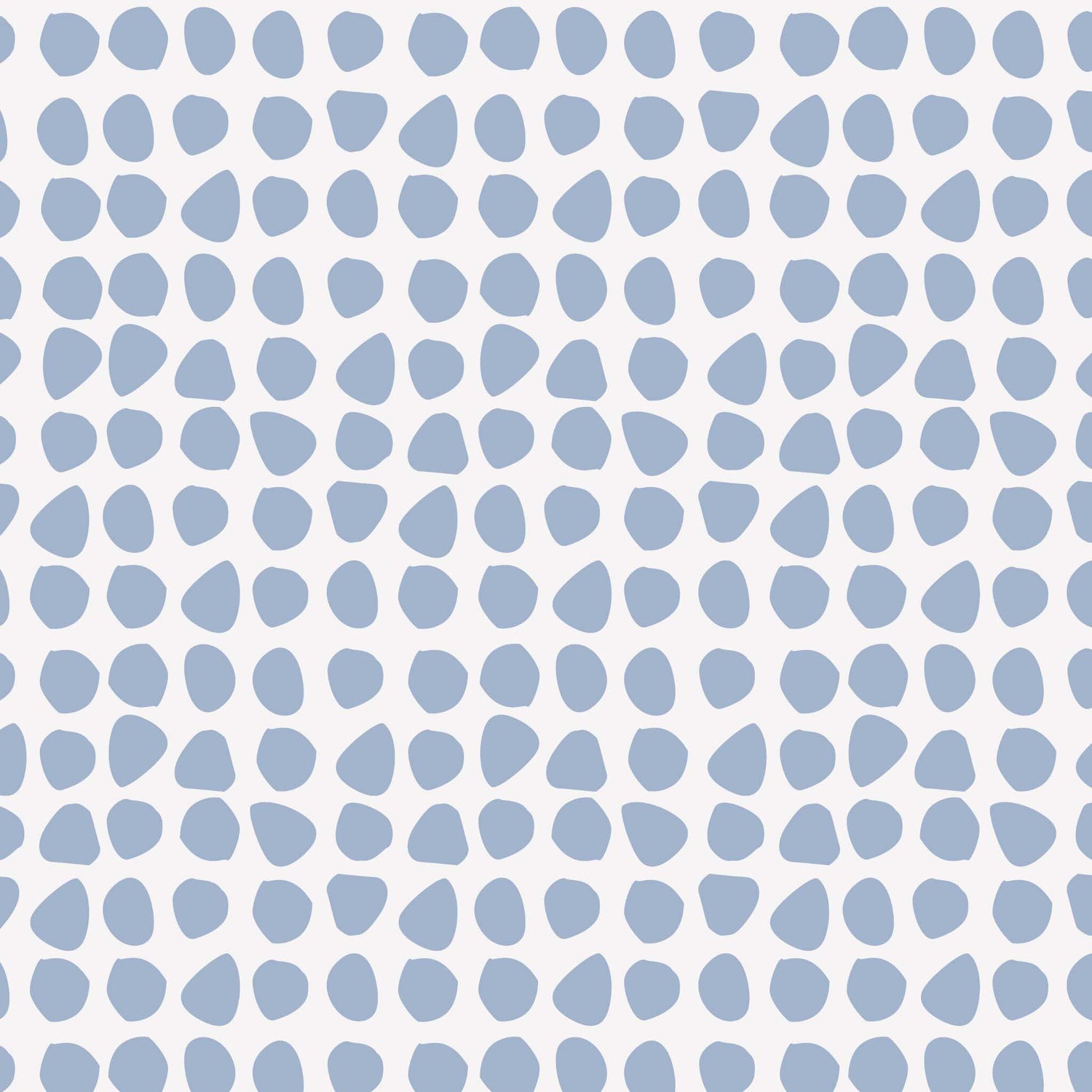 Closeup view of Organic Dots Wallpaper in Blue by artist Brenda Bird