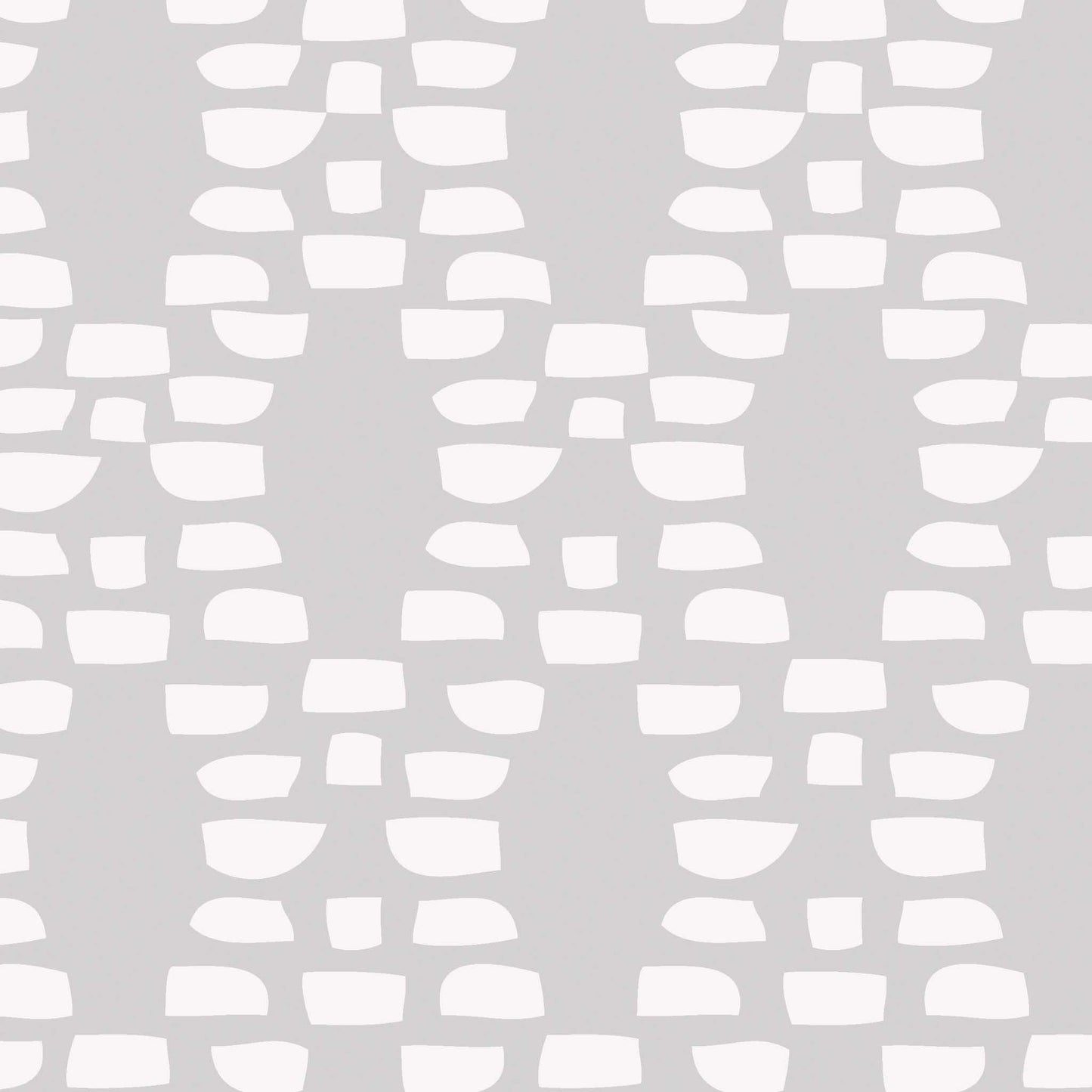 Closeup view of Incan Trellis Wallpaper in Gray by artist Brenda Bird