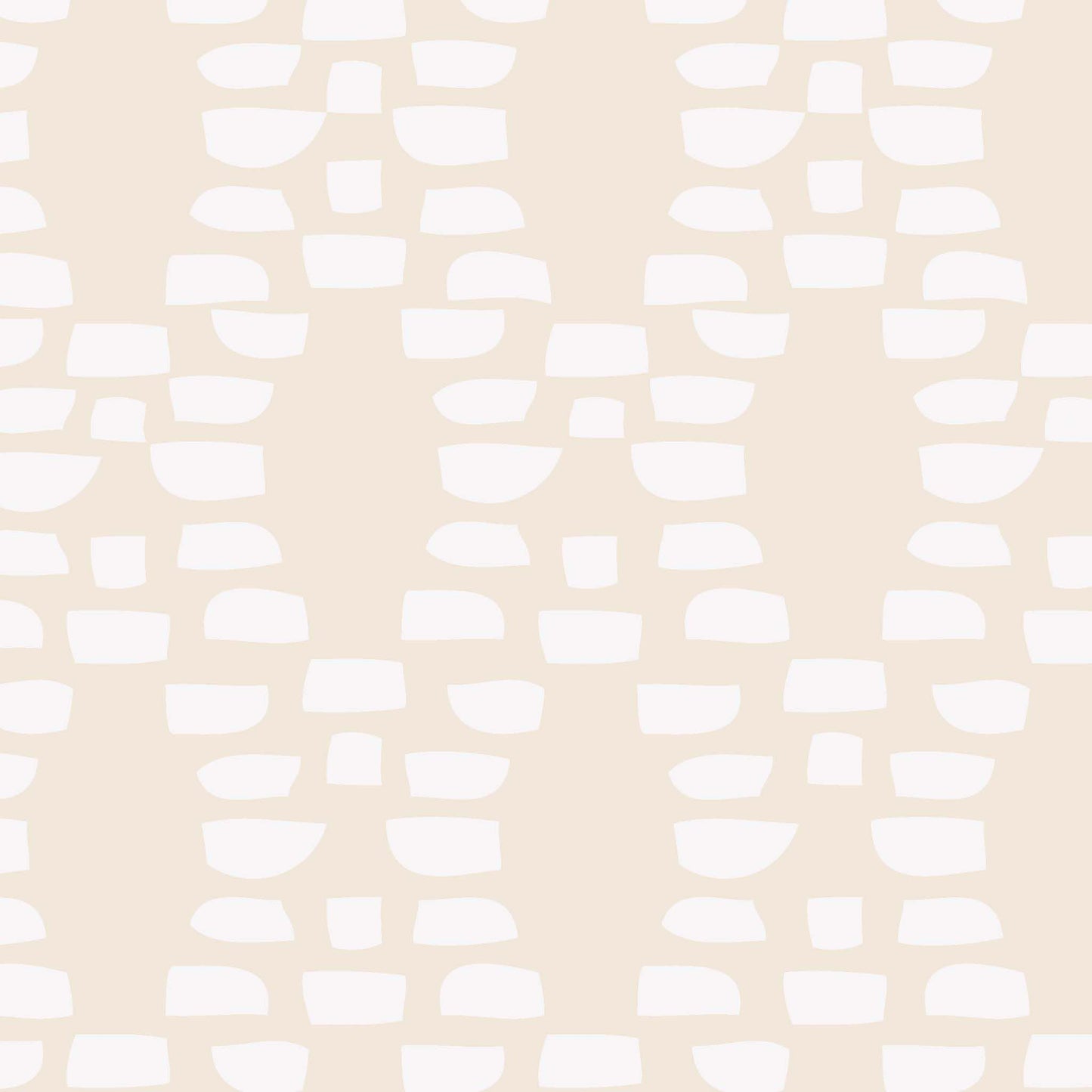 Closeup view of Incan Trellis Wallpaper in Ivory by artist Brenda Bird