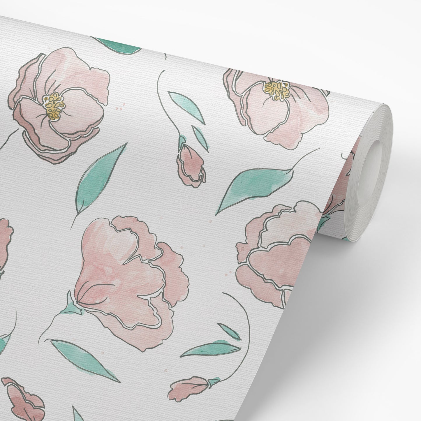 Dancing Peonies Wallpaper - Rose