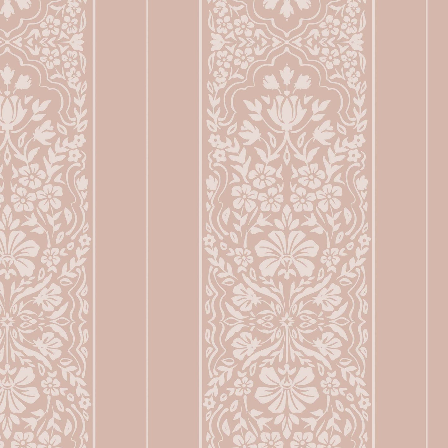 Decorative floral pattern on a pink background