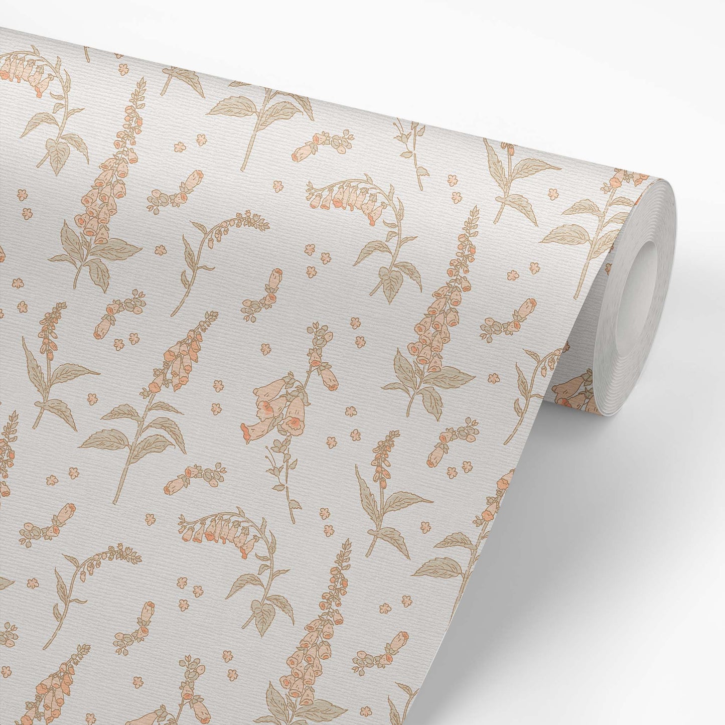 Enliven the spirit of any space with this gorgeous Foxgloves Wallpaper - Soft Gray! Its delicate botanical design will bring a touch of feminine charm & character to your walls.