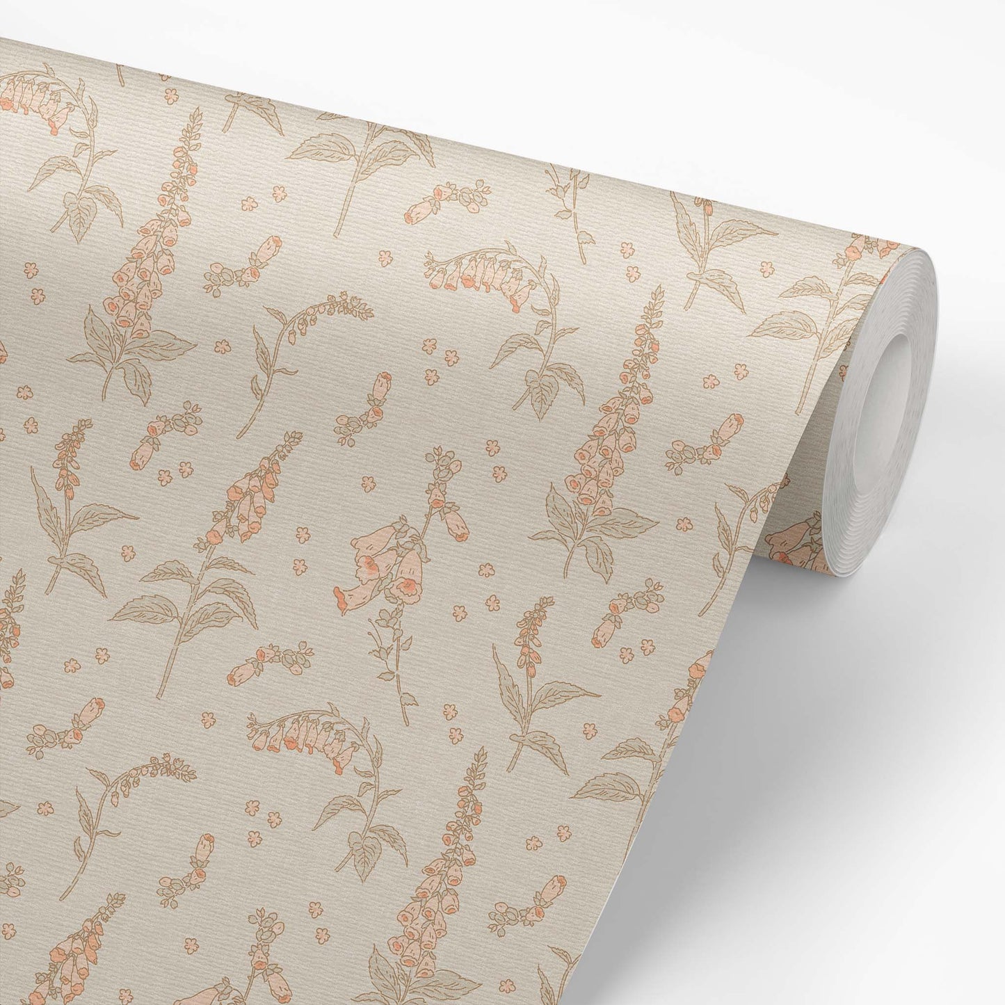 Foxgloves Wallpaper - Tan