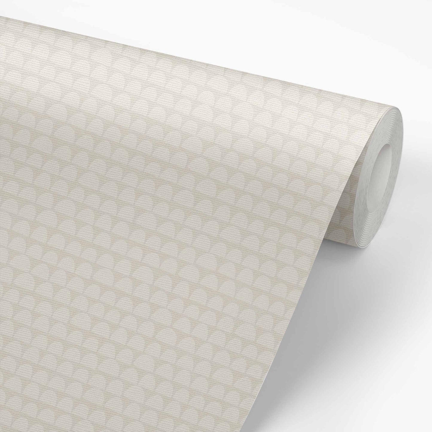 The Freehand Arches Wallpaper in Bone adds visual interest and a touch of whimsy to any room.