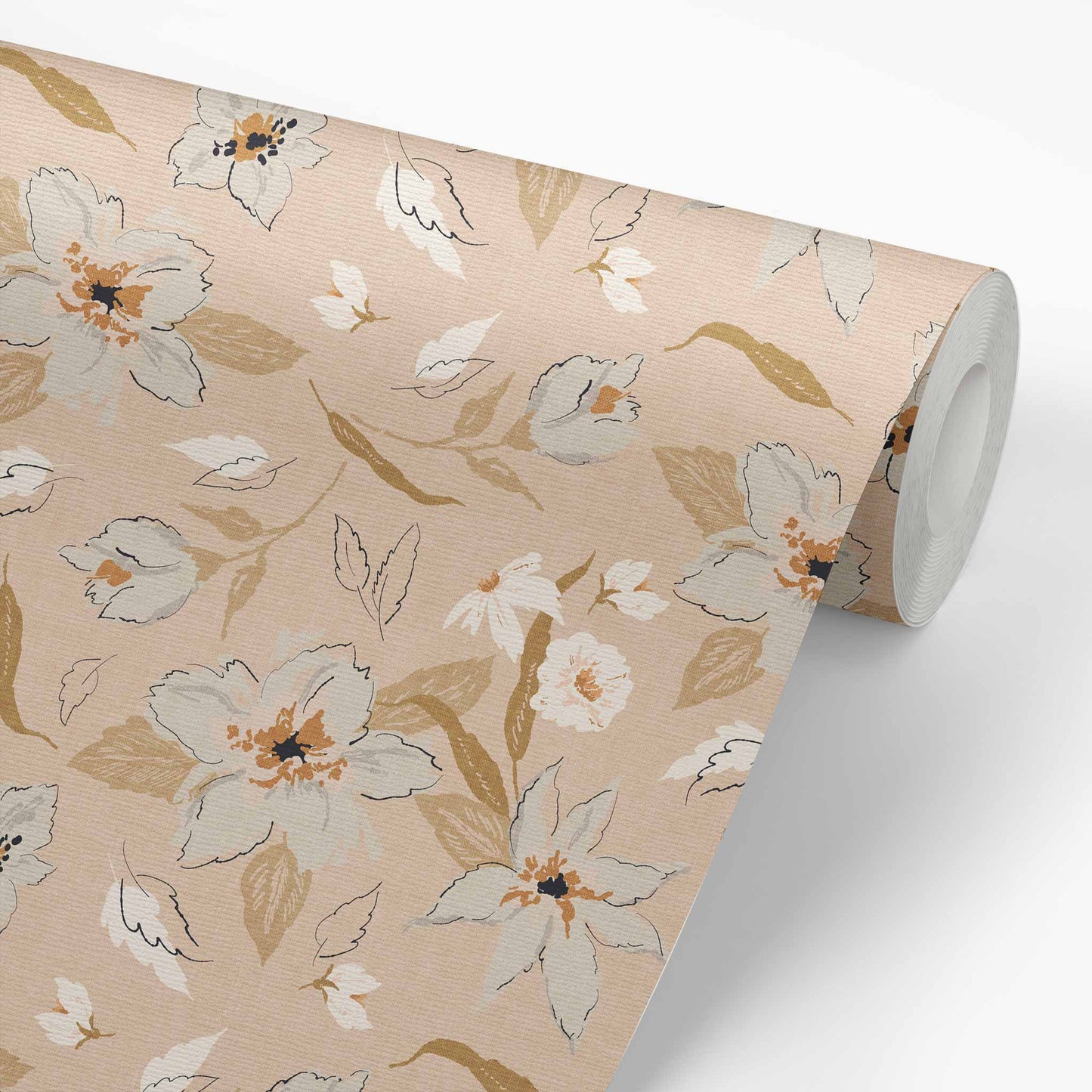 Bring a splash of natural beauty to your walls with this stunning Freehand Florals Wallpaper. Its vibrant coral tones and gorgeously done flowers.