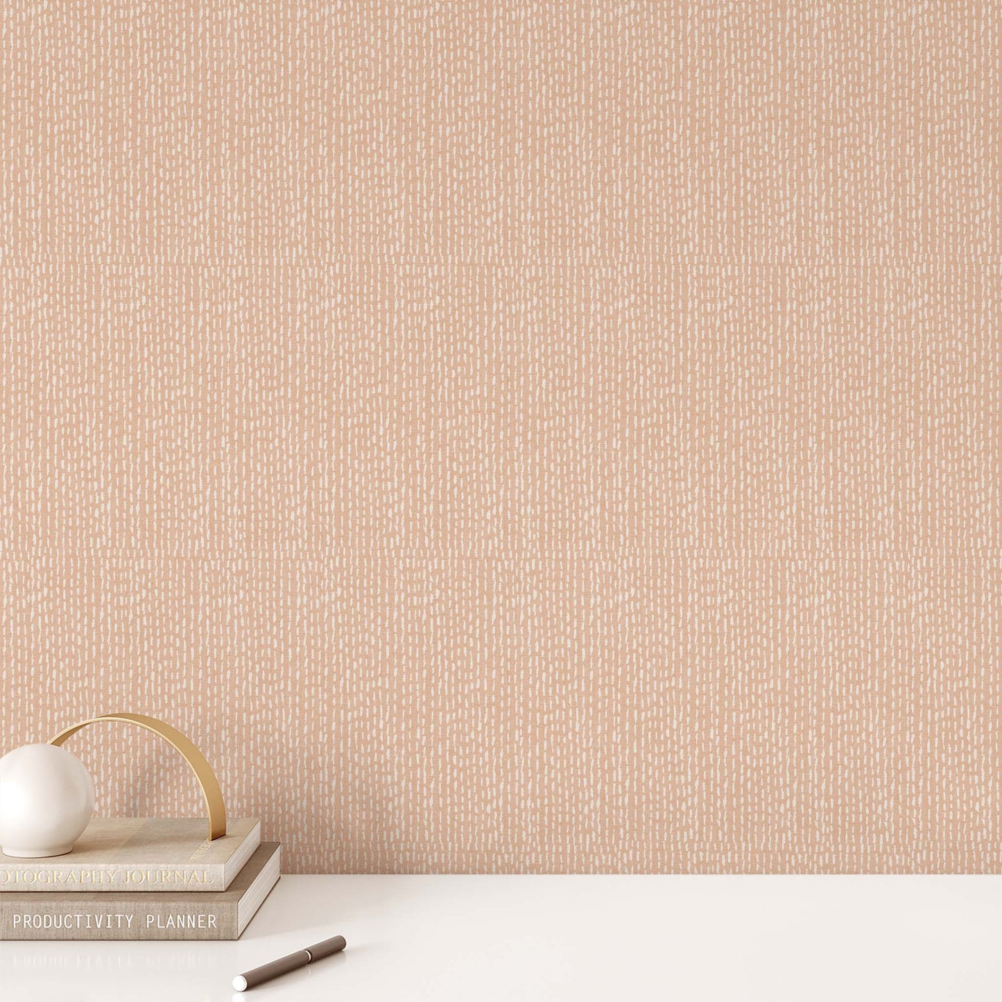 Brighten up your walls with this Freehand Dashes Wallpaper — the perfect mix of coral. With freehand dashes, this wallpaper can liven up any space, adding unique depth to the room.
