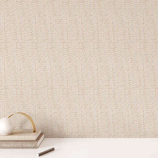 Brighten up your walls with this Freehand Dashes Wallpaper — the perfect mix of cream. With freehand dashes, this wallpaper can liven up any space, adding unique depth to the room. 