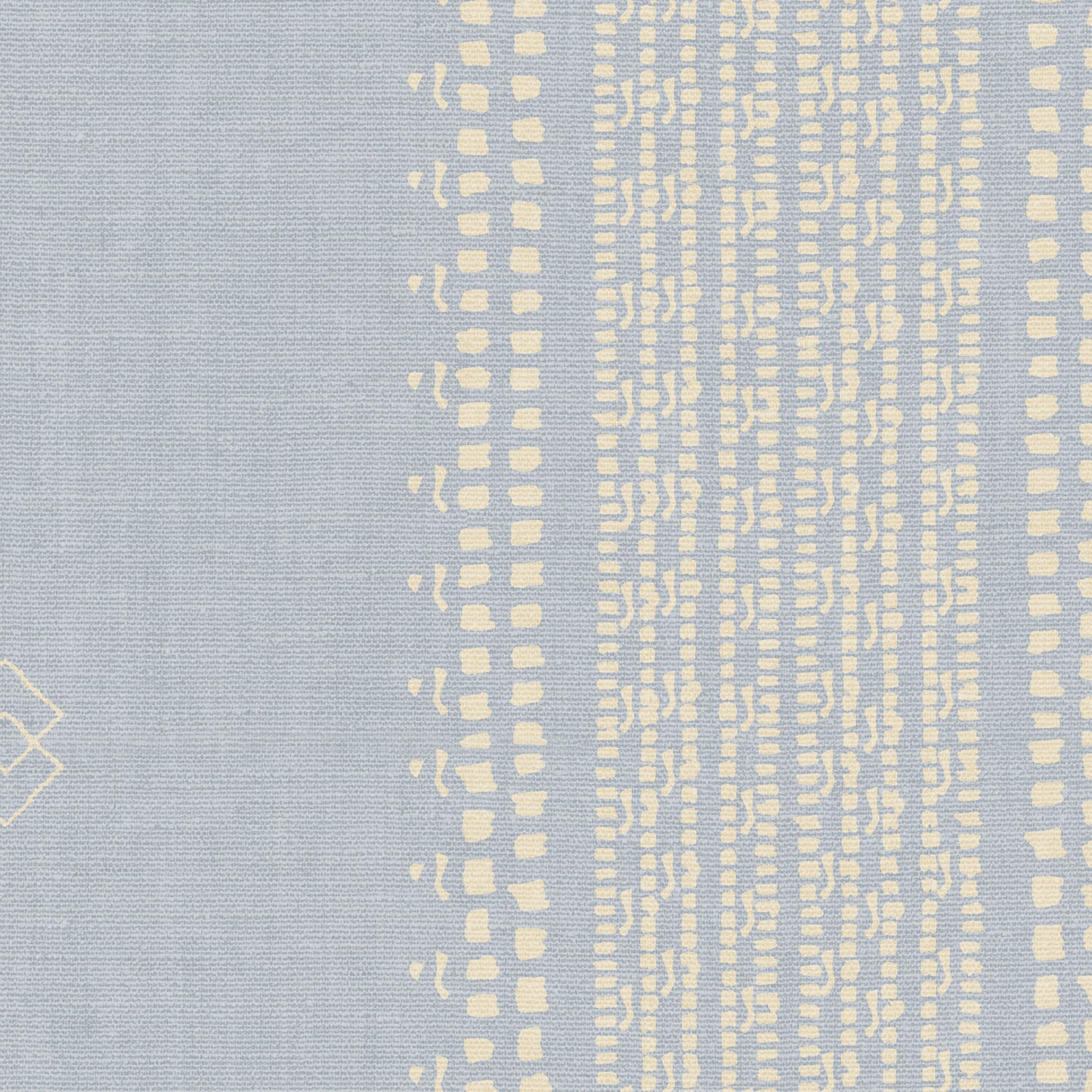 French Linen Stripes Wallpaper- Beige on Blue