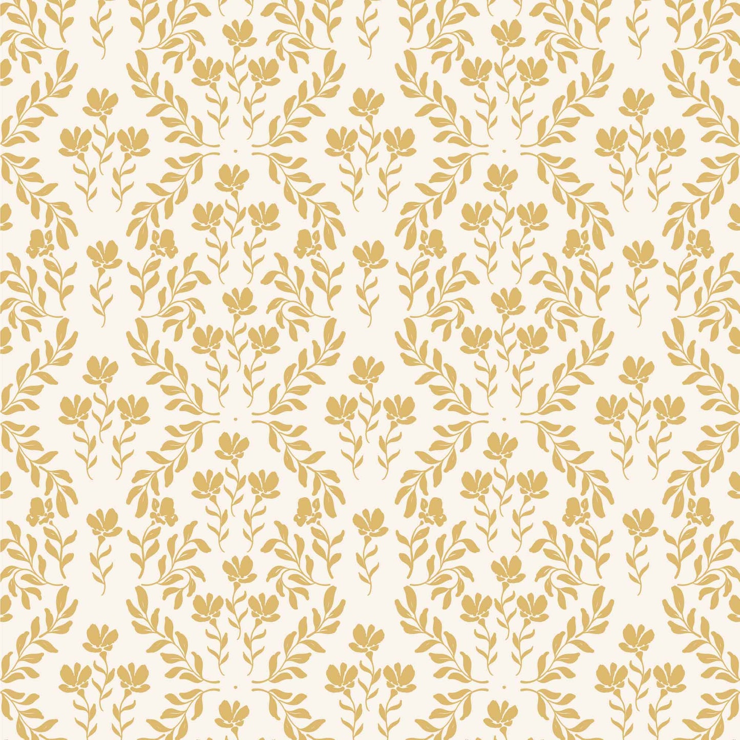 Indulge in the delicate beauty of our Renaissance Revival Wallpaper. Its soft ochre tones and intricate floral design exude elegance and sophistication, adding a touch of luxury to any room.