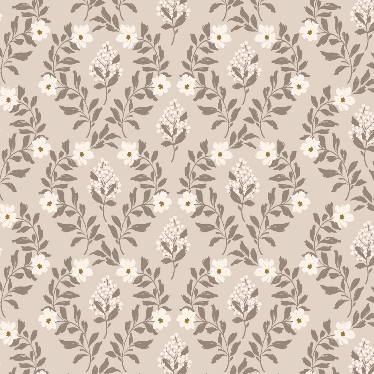 Hildegard Floral Wallpaper shown close up.