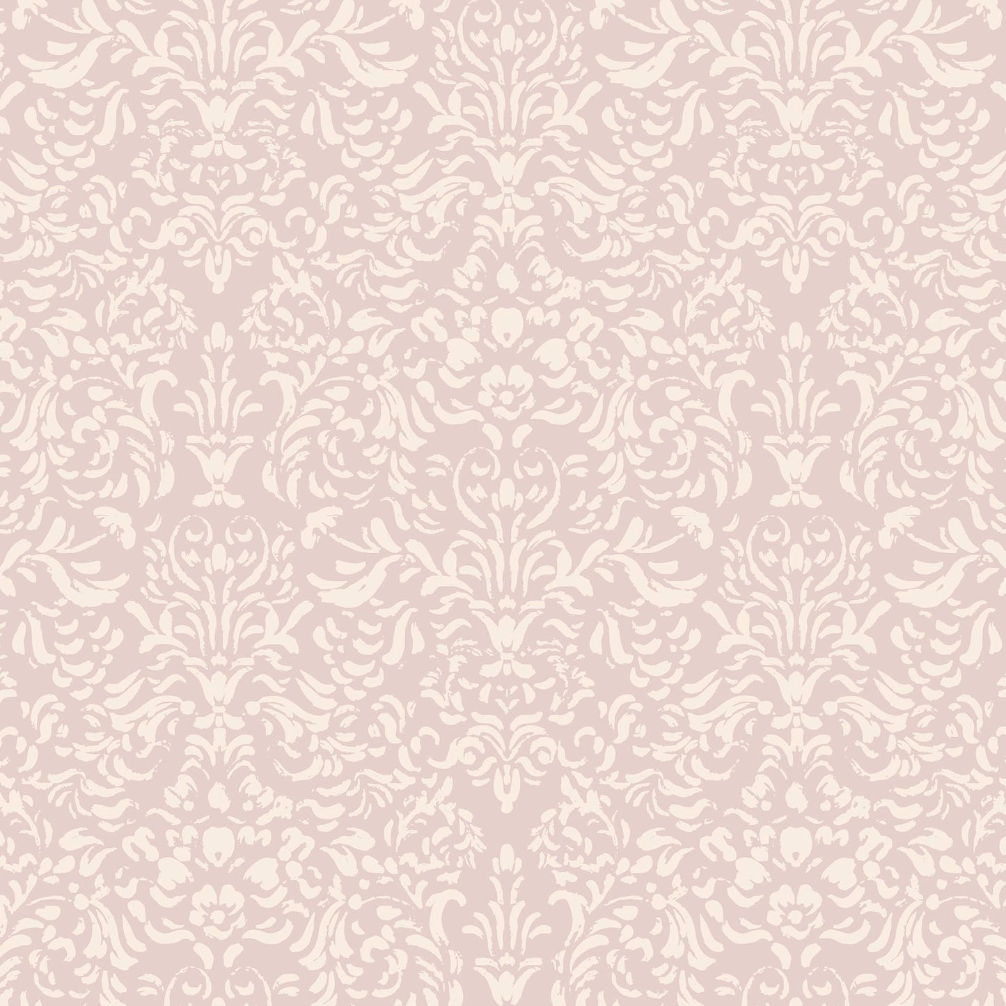 Luxe Toile Elegance Wallpaper in Blush shown close up.