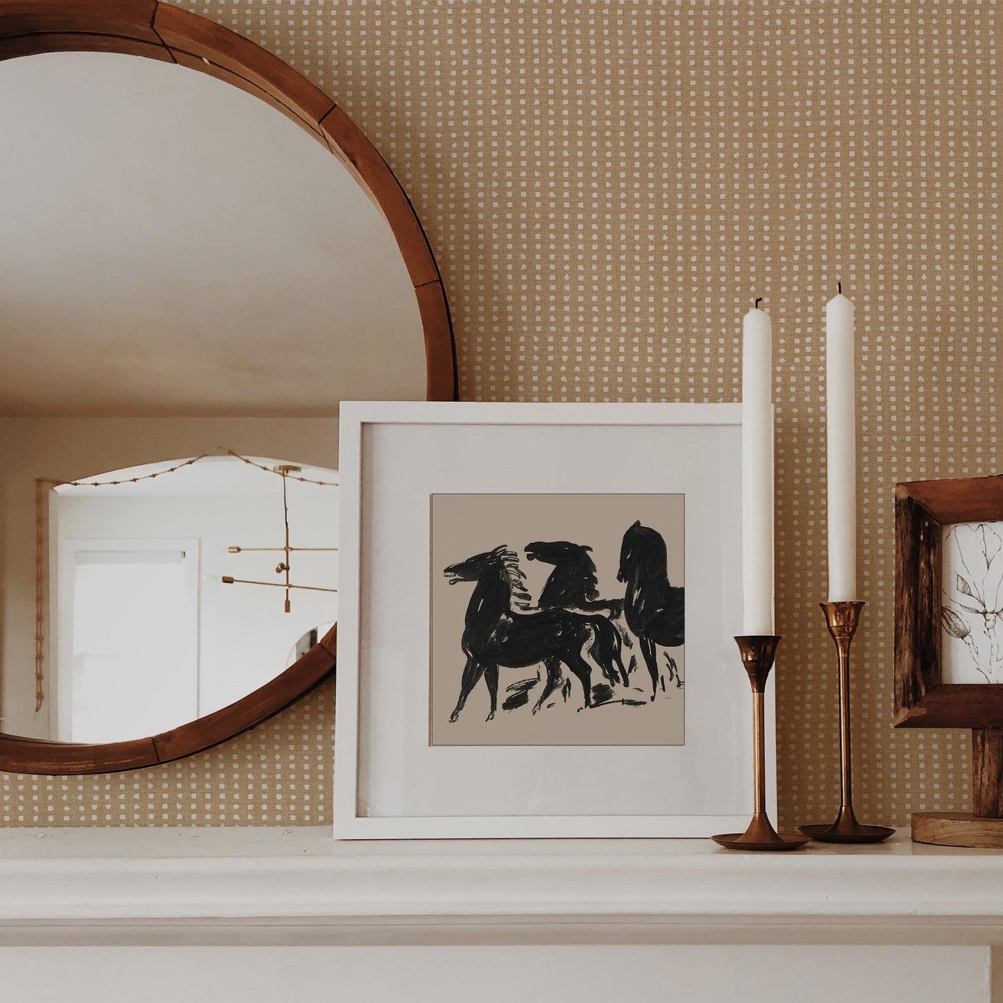 Inspire a creative atmosphere with our Geometric Dots Wallpaper in beige. Its abstract pattern of dots will bring any room to life, allowing you to express sophistication with a unique and artistic approach.