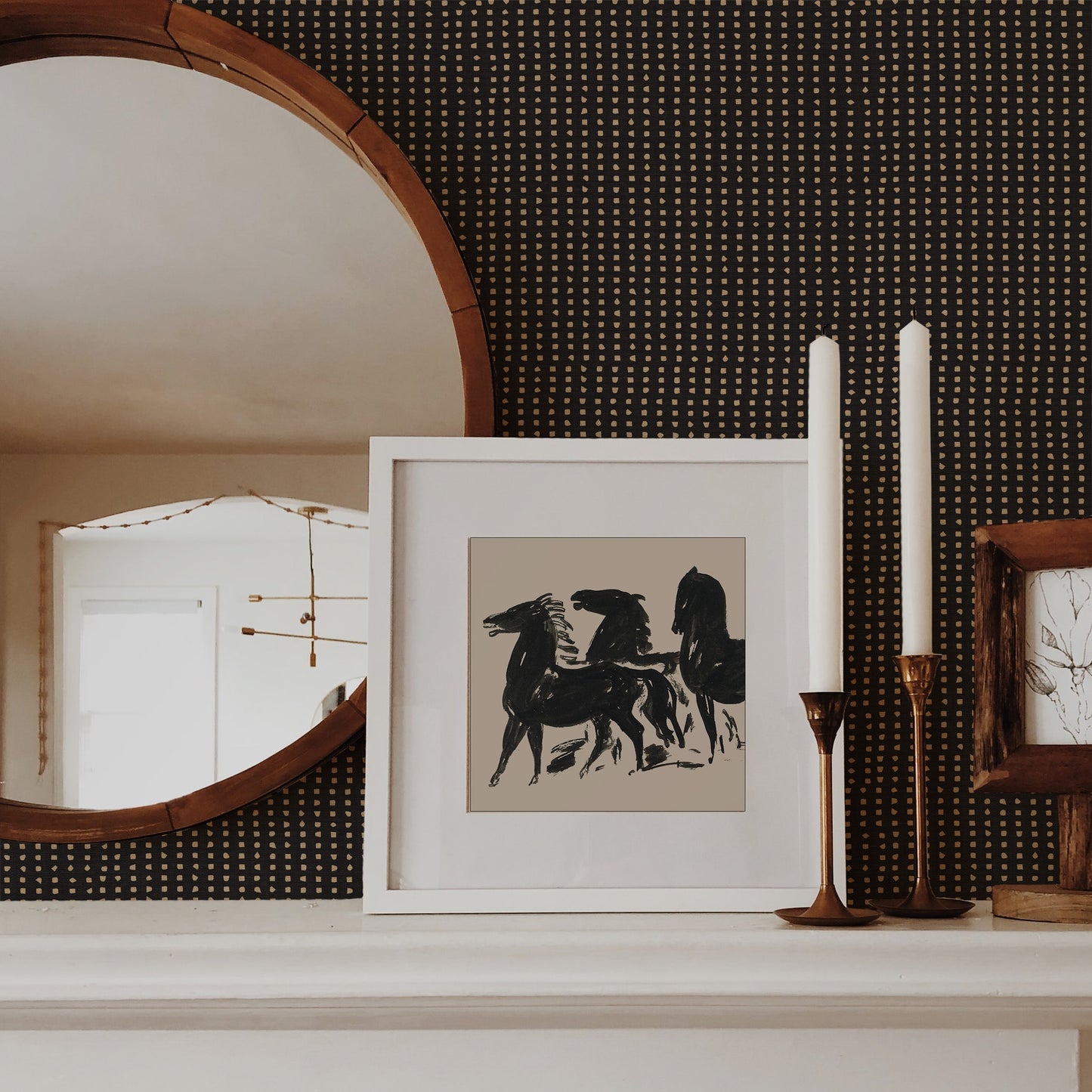 Inspire a creative atmosphere with our Geometric Dots Wallpaper in charcoal. Its abstract pattern of dots will bring any room to life, allowing you to express sophistication with a unique and artistic approach.