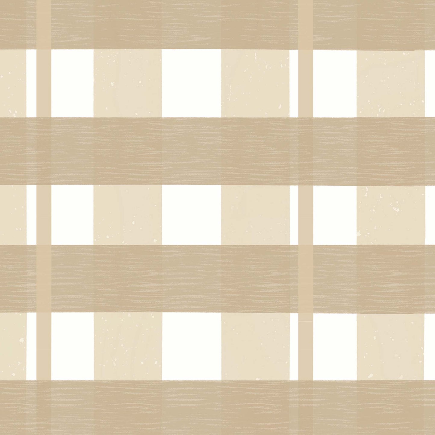 Handdrawn Plaid Wallpaper - Sand