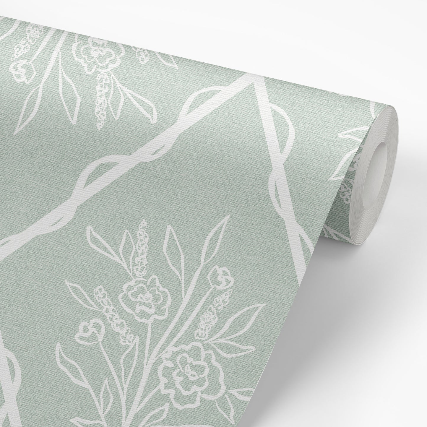 Wallpaper panel close up Jessica's Floral Trellis Wallpaper- a classic floral pattern