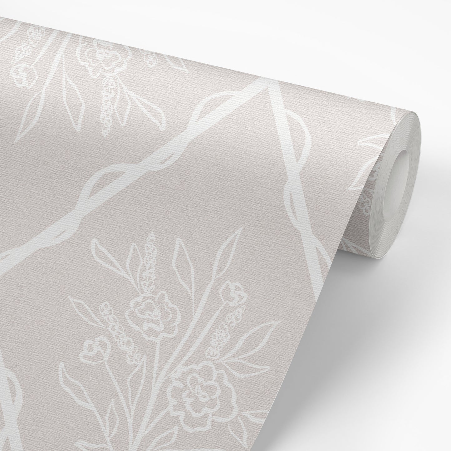 Wallpaper panel close up Nursery wallpaper featuring Jessica's Floral Trellis Wallpaper- a classic floral pattern