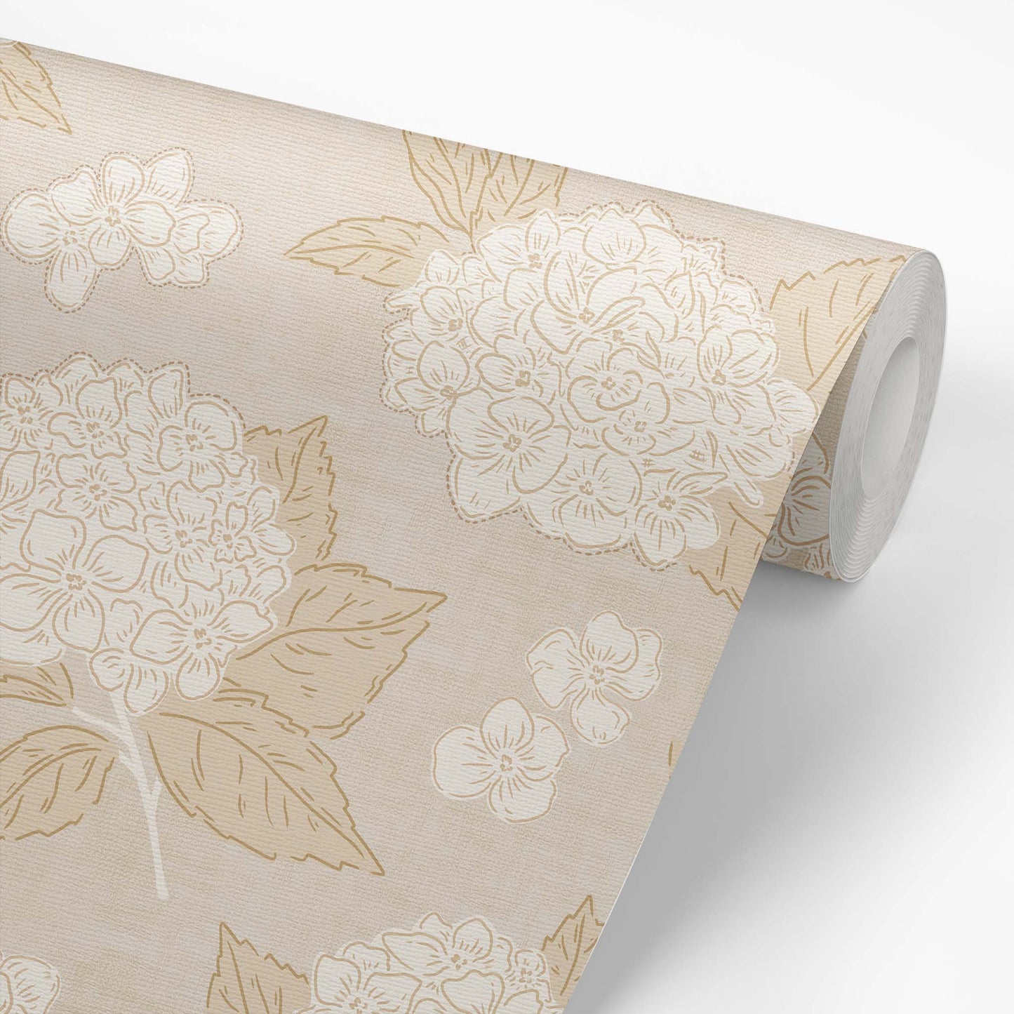 Hydrangea Gardens Wallpaper - Sand