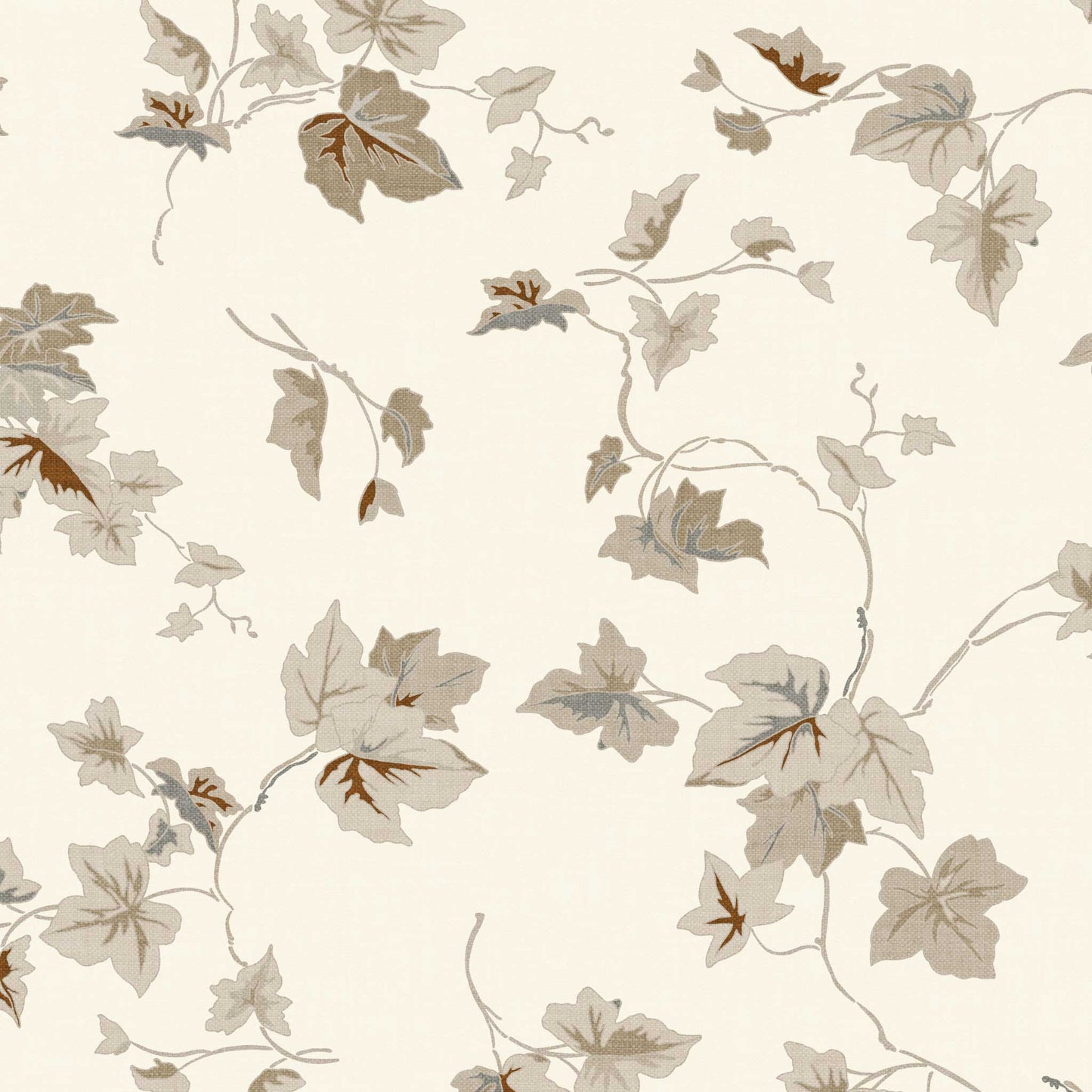 Closeup view of our Climbing Ivy Wallpaper in Butter