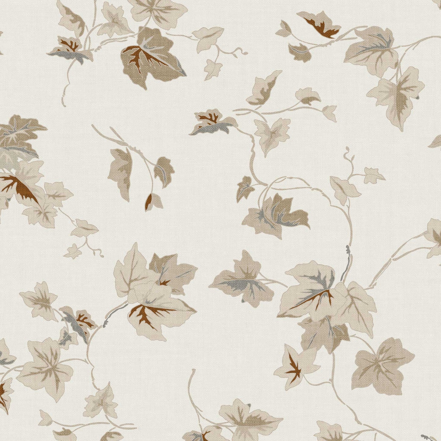 Closeup view of our Climbing Ivy Wallpaper in Ivory