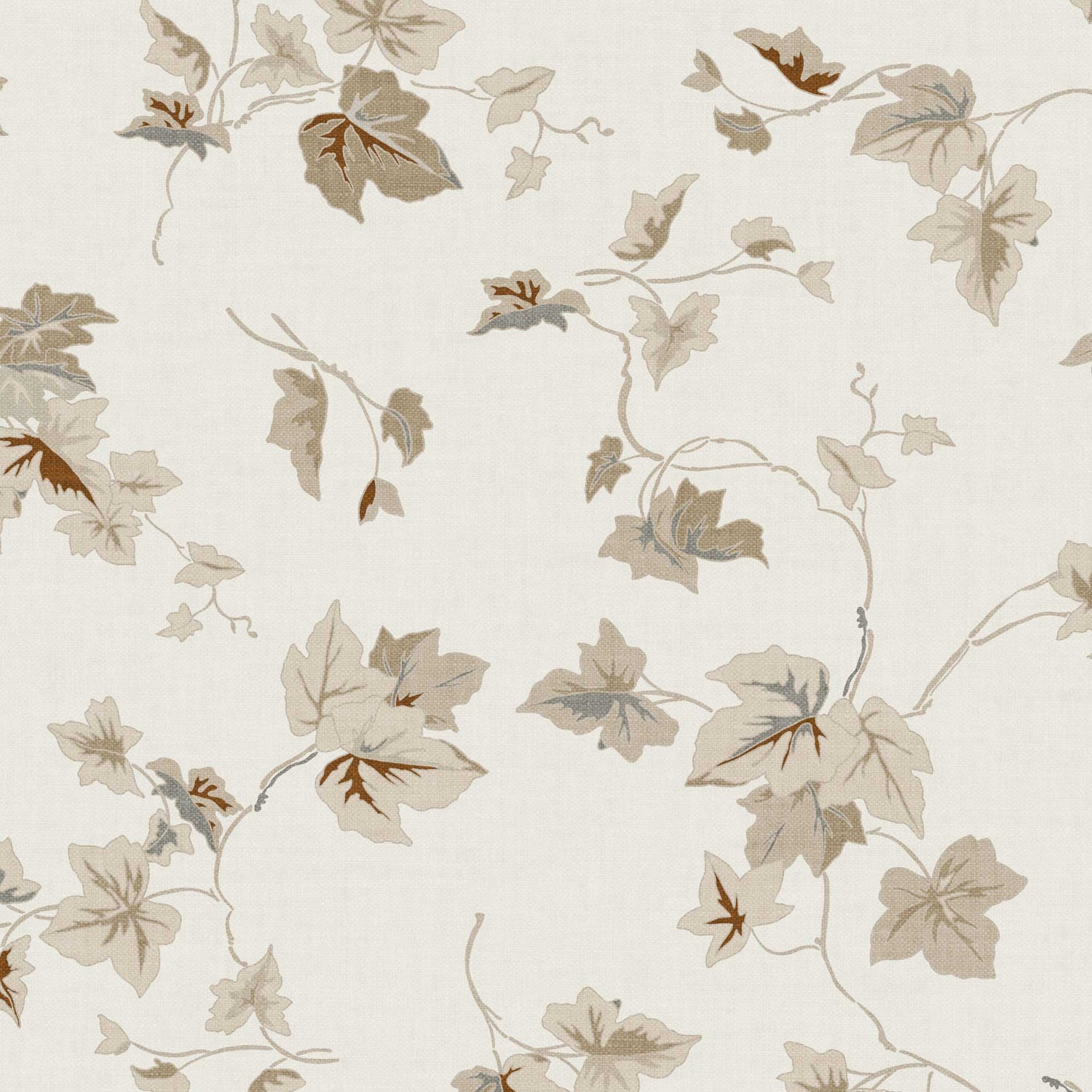 Closeup view of our Climbing Ivy Wallpaper in Ivory