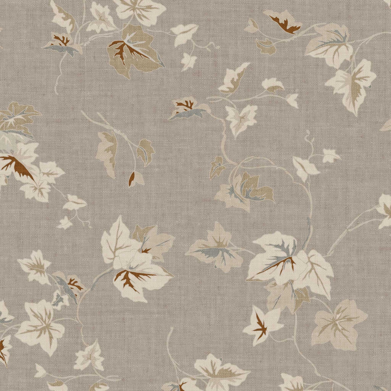 Closeup view of our Climbing Ivy Wallpaper in Khaki