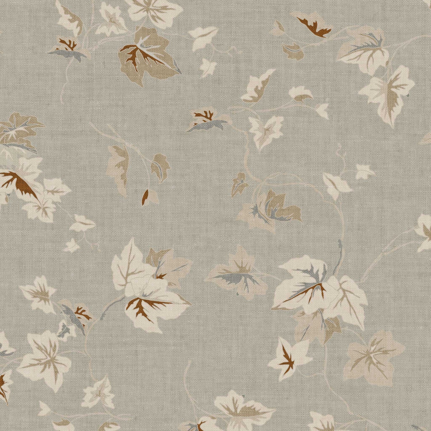 Closeup view of our Climbing Ivy Wallpaper in Neutral