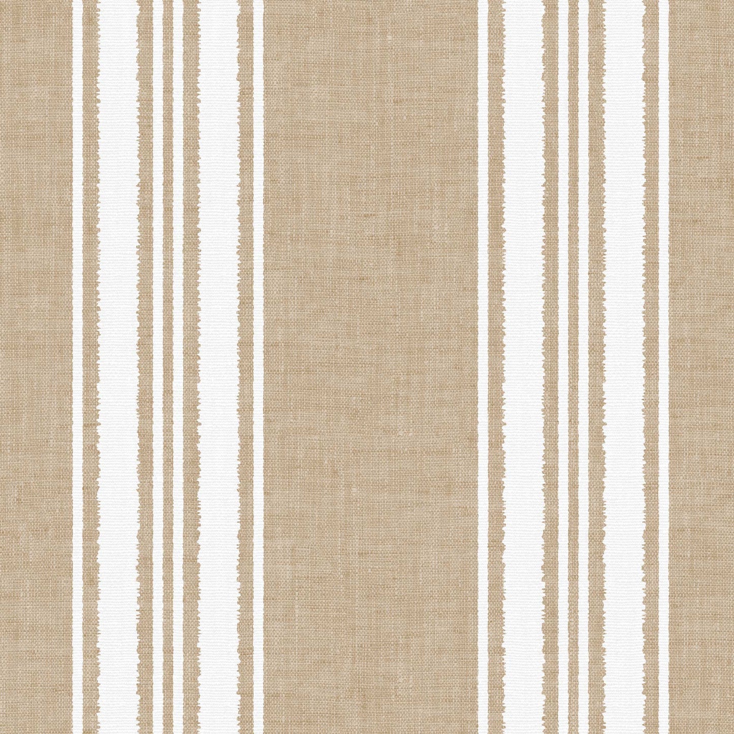 Linen Stripes Wallpaper in Beige shown in a closeup view
