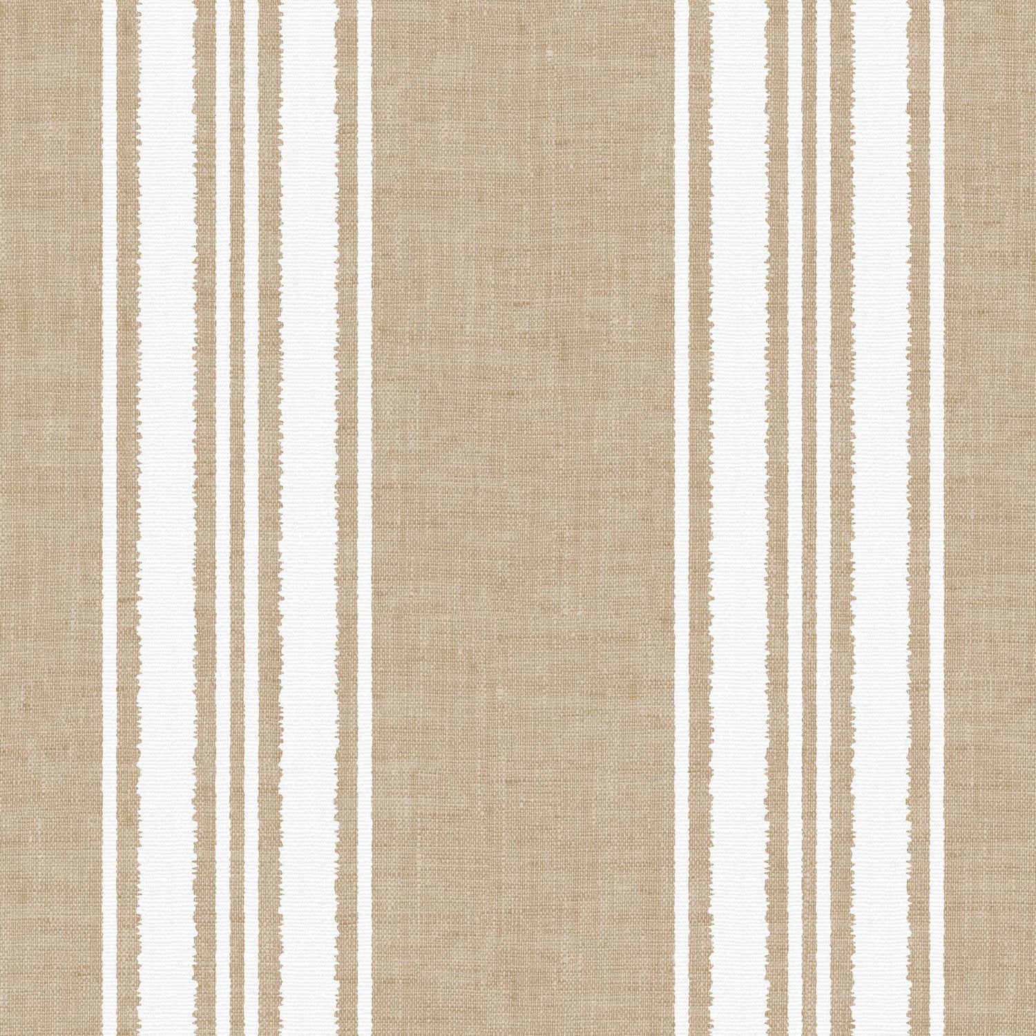 Linen Stripes Wallpaper in Beige shown in a closeup view