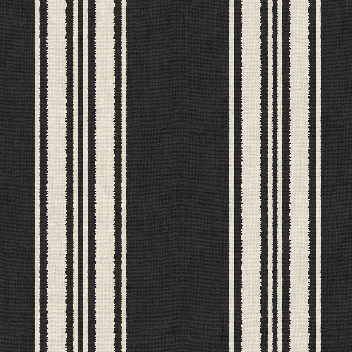 Linen Stripes Wallpaper in Charcoal shown in a closeup view