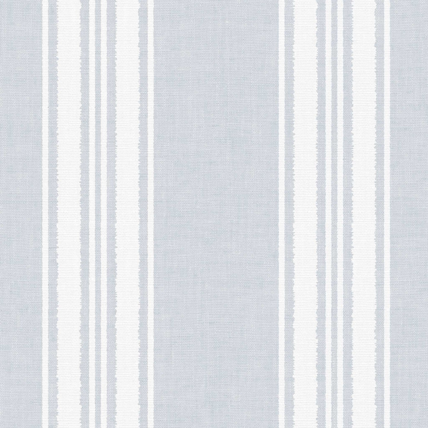 Linen Stripes Wallpaper in French Blue Gray shown in a closeup view