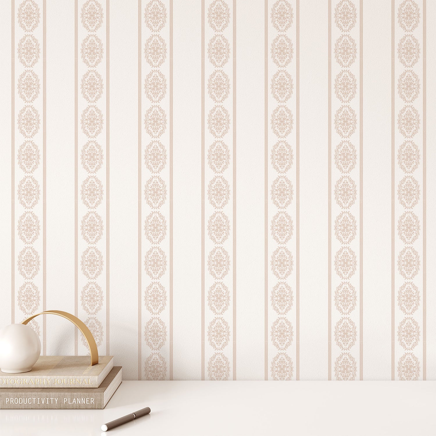Made with top-quality materials, this wallpaper is the perfect choice for adding a touch of elegance to your space shown in full size image.