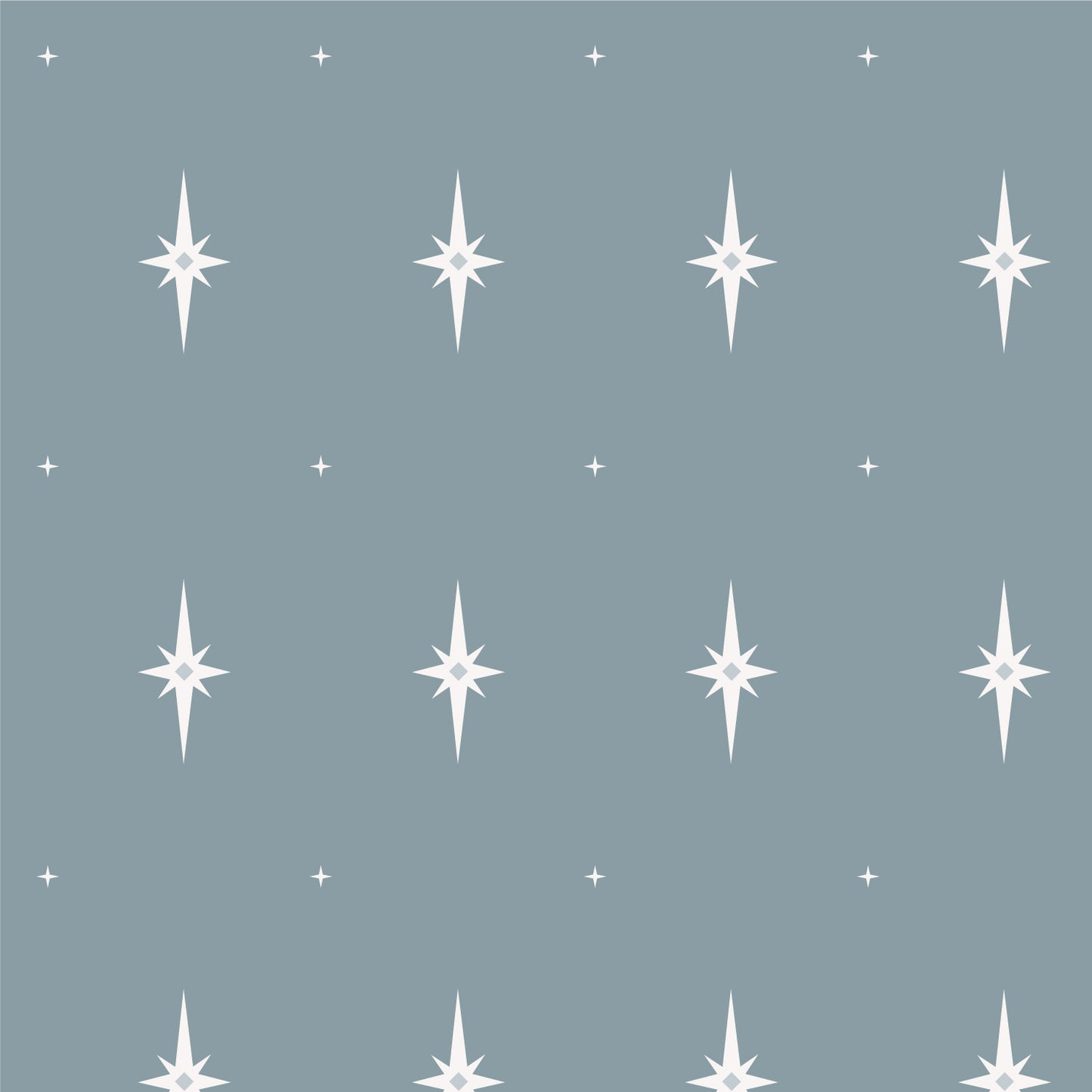 Pattern of white stars on a blue background