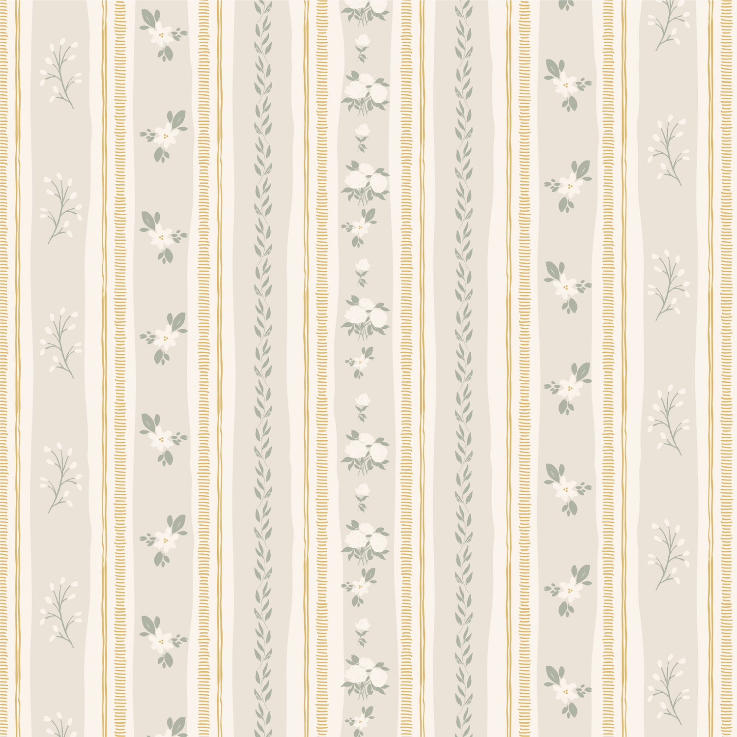 Closeup of Orchard Stripes Peel and Stick, Removable Wallpaper in Nude
