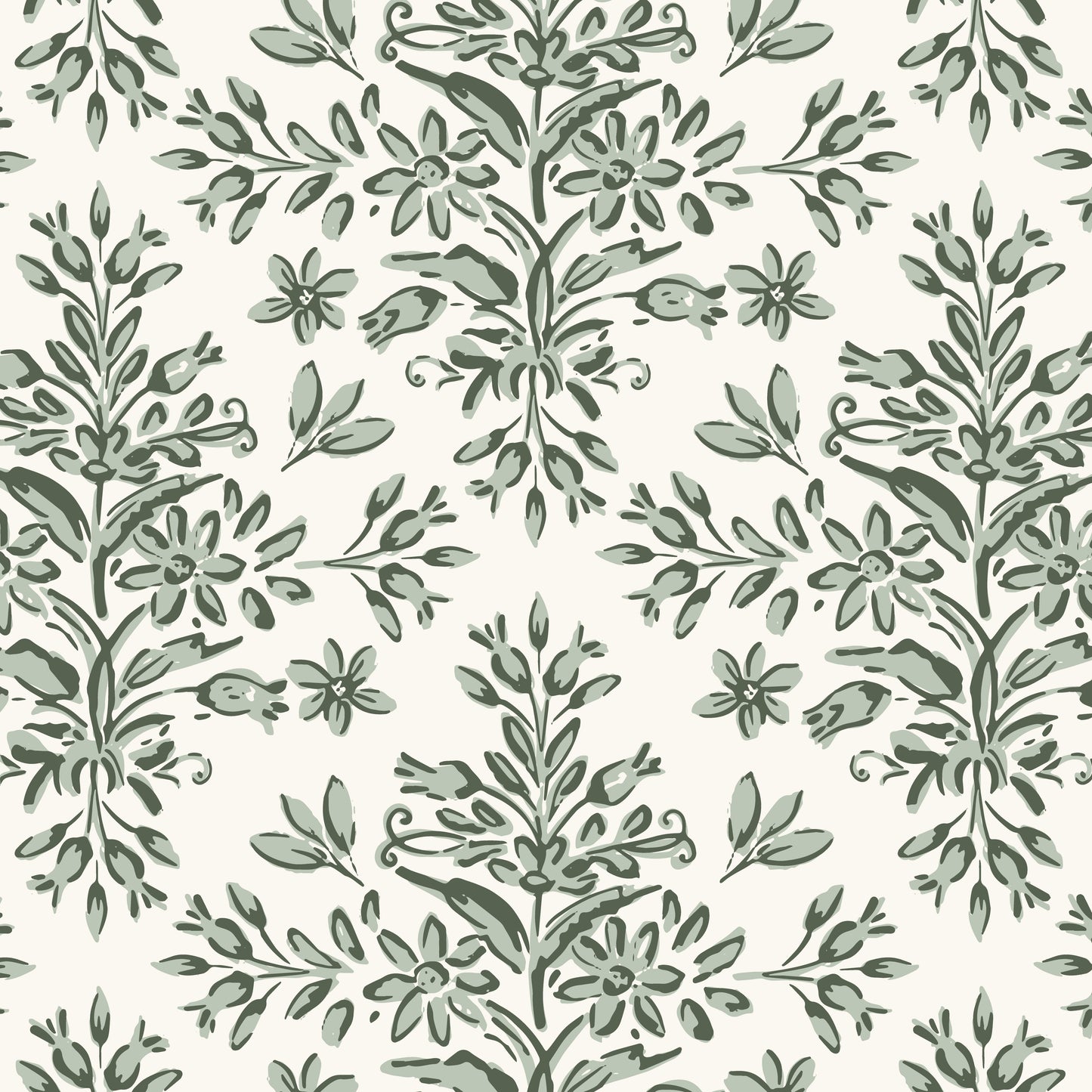 Rustic Lacy Wallpaper in Antique Jade in a closeup view
