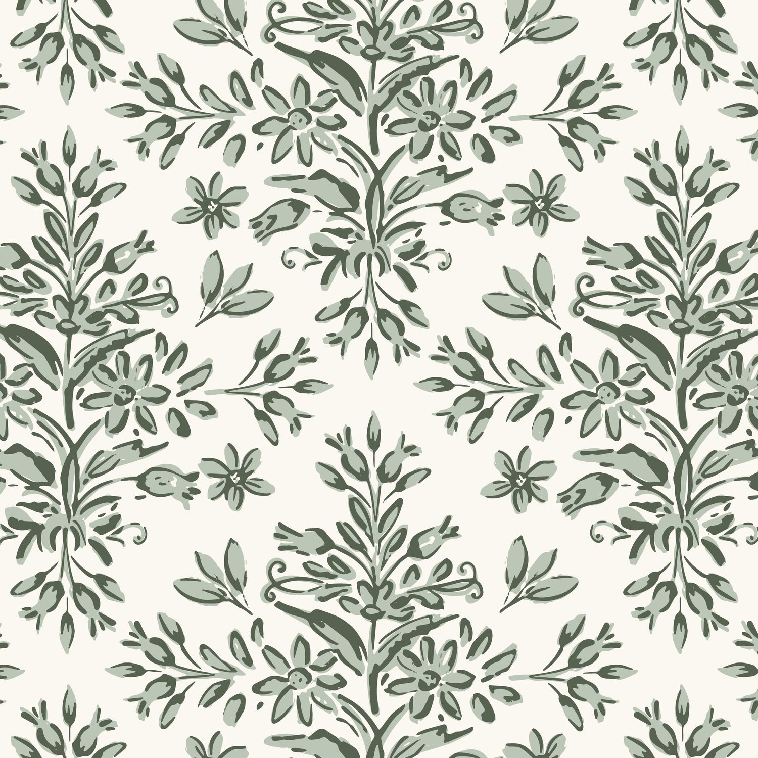 Rustic Lacy Wallpaper in Antique Jade in a closeup view