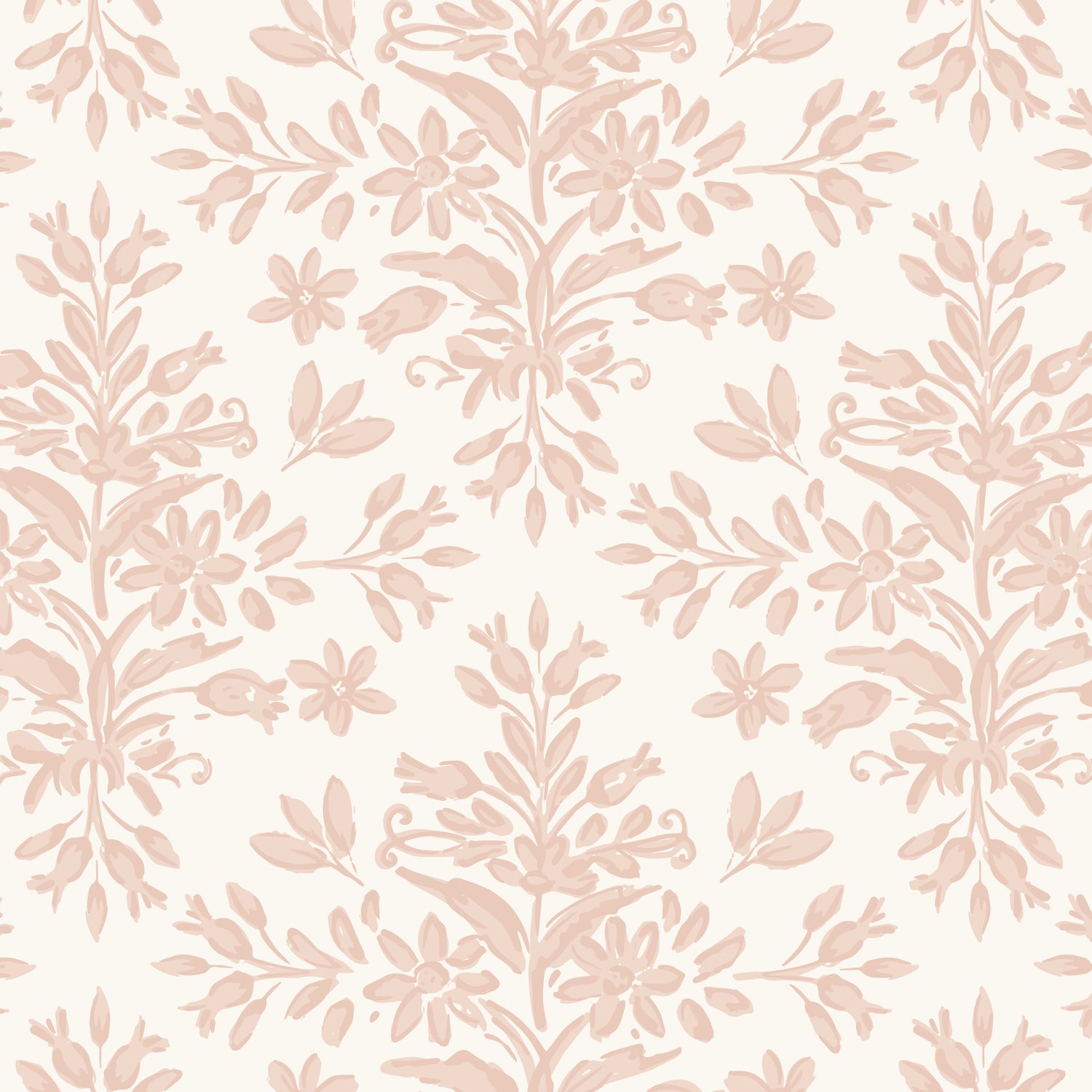 Rustic Lacy Wallpaper in Soft Pink in a closeup view