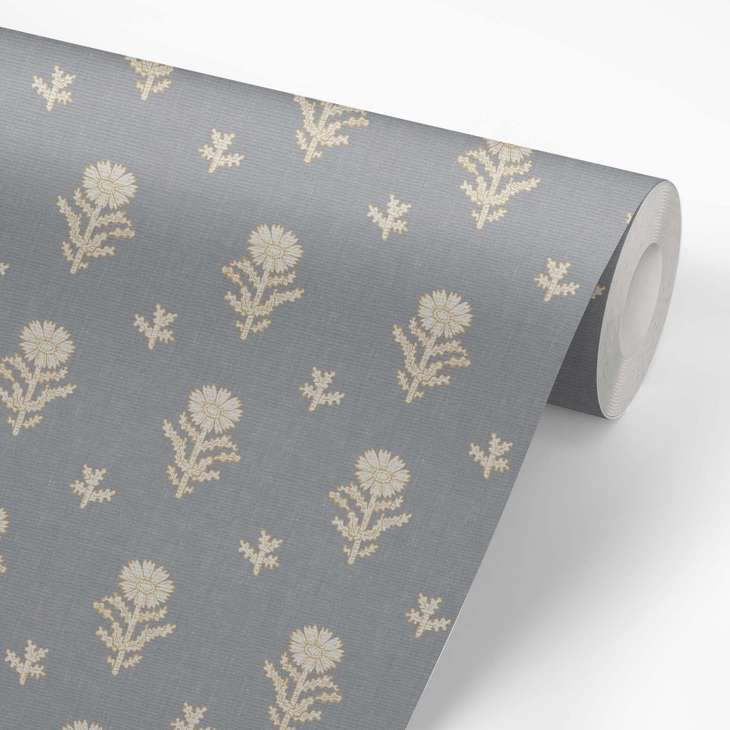 Add a touch of elegance and femininity to any room with our Small Vintage Floral Wallpaper in Denim Blue. Drawing from classic vintage designs, this wallpaper combines delicate florals with soft, subtle tones to create an ambience of comfort and refinement.