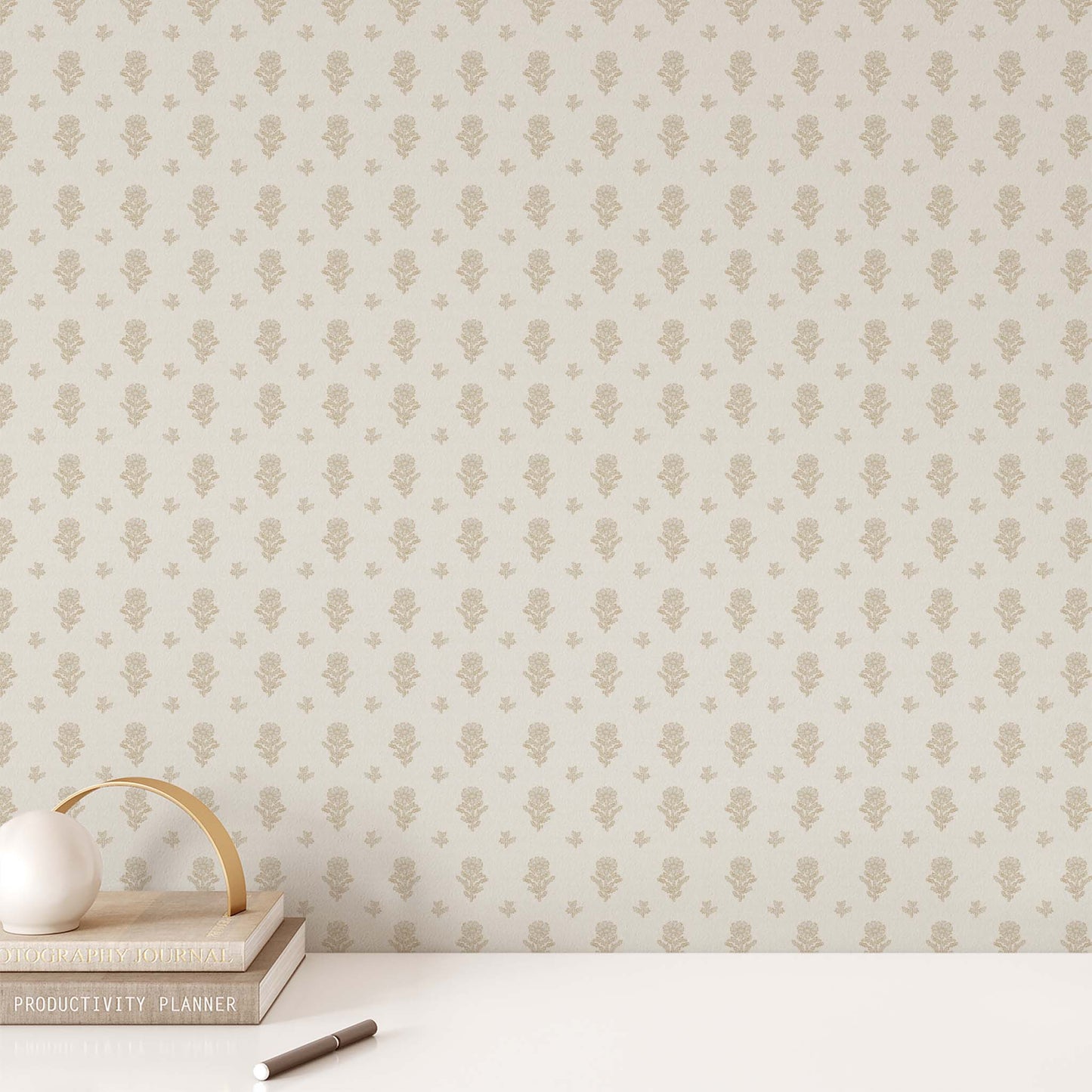 Add a touch of elegance and femininity to any room with our Small Vintage Floral Wallpaper in Bone. Drawing from classic vintage designs, this wallpaper combines delicate florals with soft, subtle tones to create an ambience of comfort and refinement.
