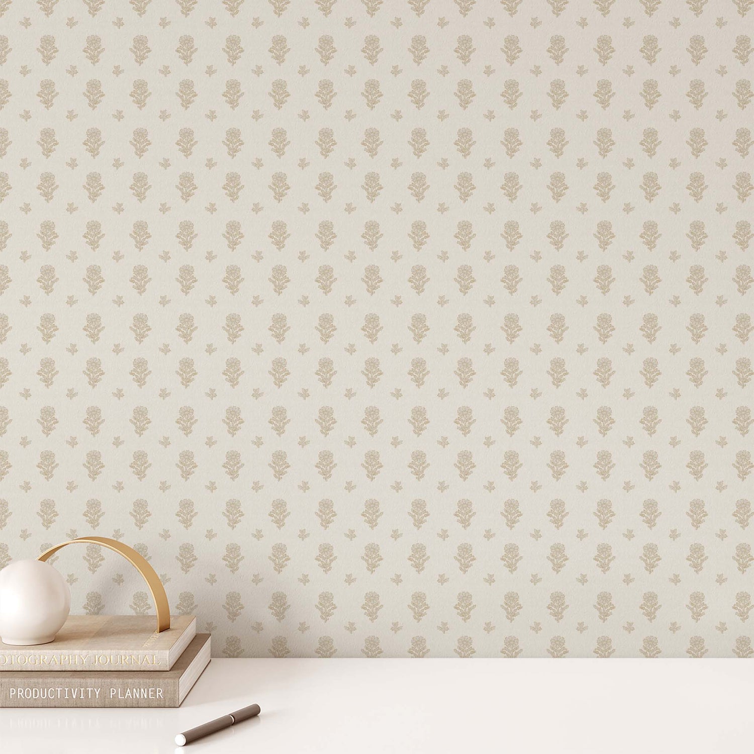 Add a touch of elegance and femininity to any room with our Small Vintage Floral Wallpaper in Bone. Drawing from classic vintage designs, this wallpaper combines delicate florals with soft, subtle tones to create an ambience of comfort and refinement.