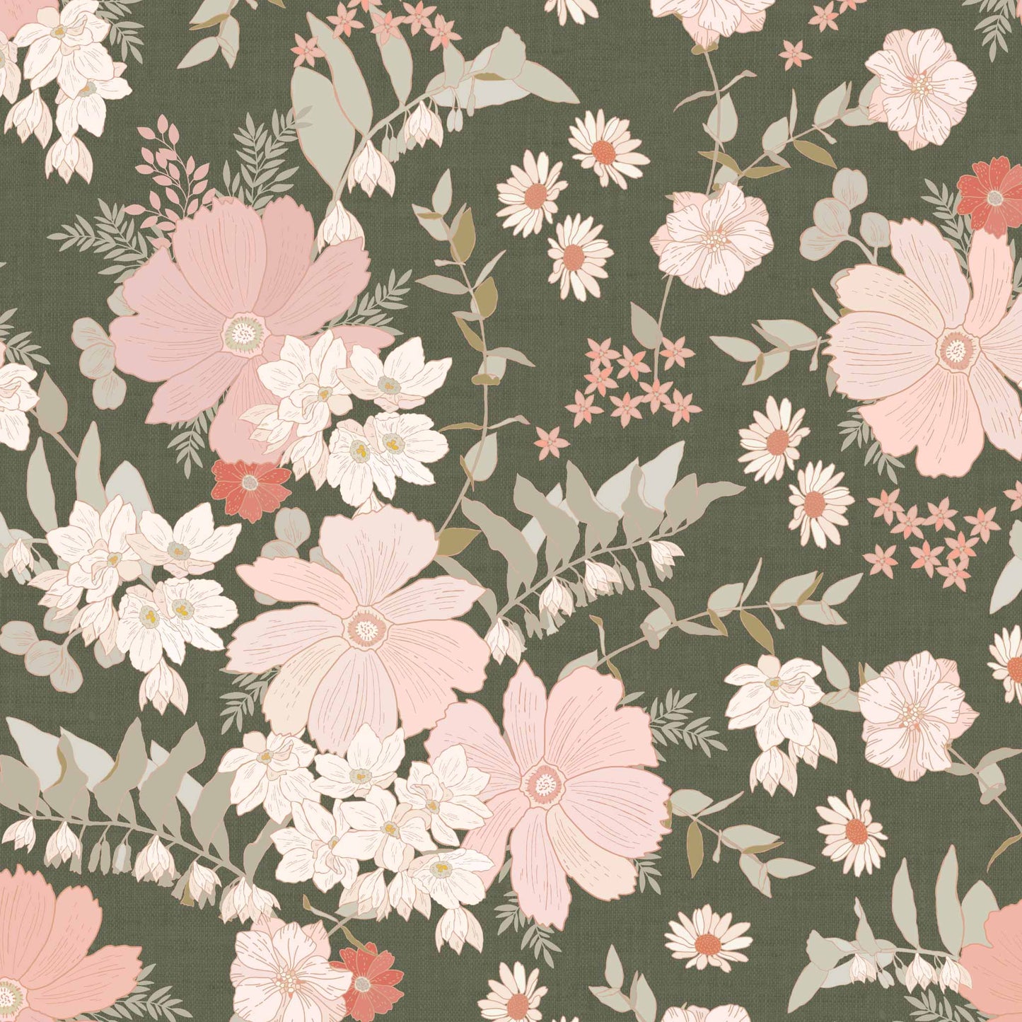 Our Spring Florals Wallpaper is a statement-making solution, featuring elegant flowers to add a touch of springtime beauty to your home.