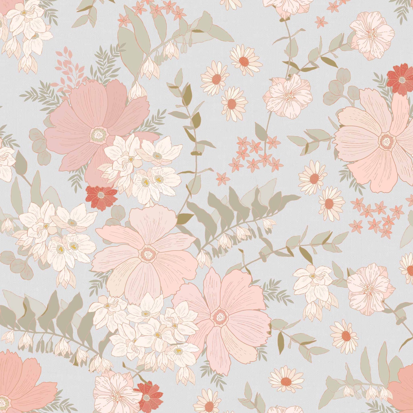 Our Spring Florals Wallpaper is a statement-making solution, featuring elegant flowers to add a touch of springtime beauty to your home.