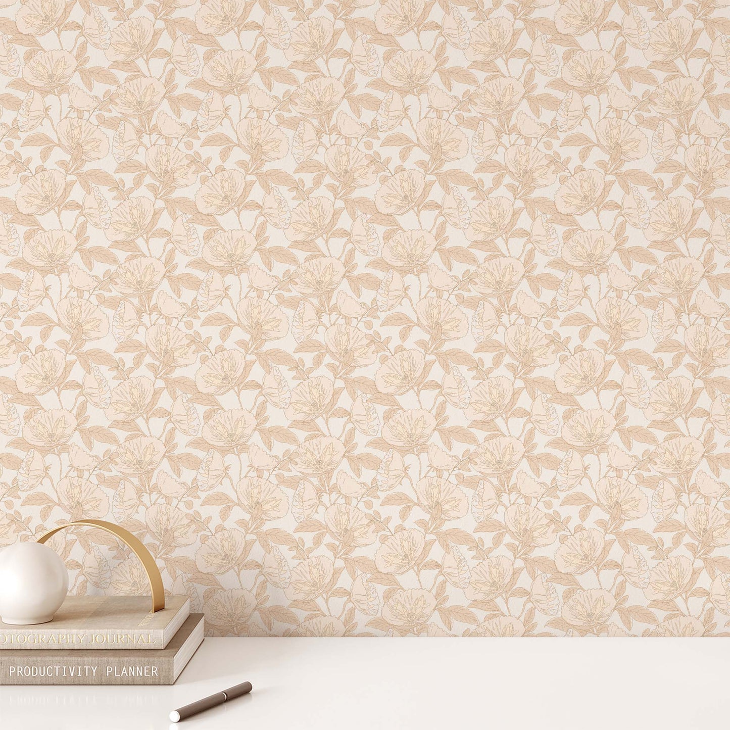 Bring the beauty of nature into your home with this stunning Spring Cosmos Wallpaper. Showcasing blooming colorful flowers, this wallpaper will make an exquisite statement in any room. Its smooth cream background makes it an inviting and timeless addition to your home.